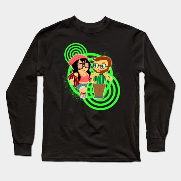 Chibi Folk Long Sleeve T-Shirt by scoffin